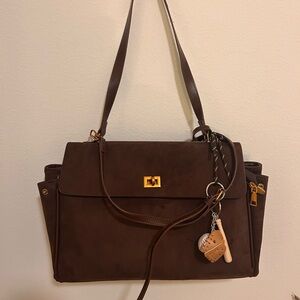 Suede brown purse